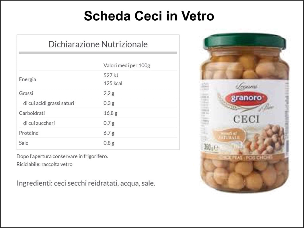 D39 - Legumi in Vetro - Ceci - 1 Pz