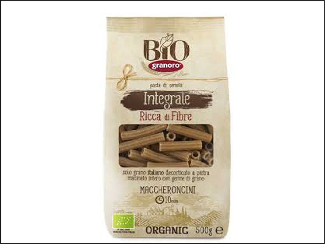 E63 - Maccheroncini Integrale - Pasta Biologica 1 Pz 500 Gr