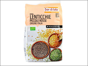 DA10 - Legumi Bio Lenticchie Rosse Piccole Decorticate 1 Pz 400 Gr