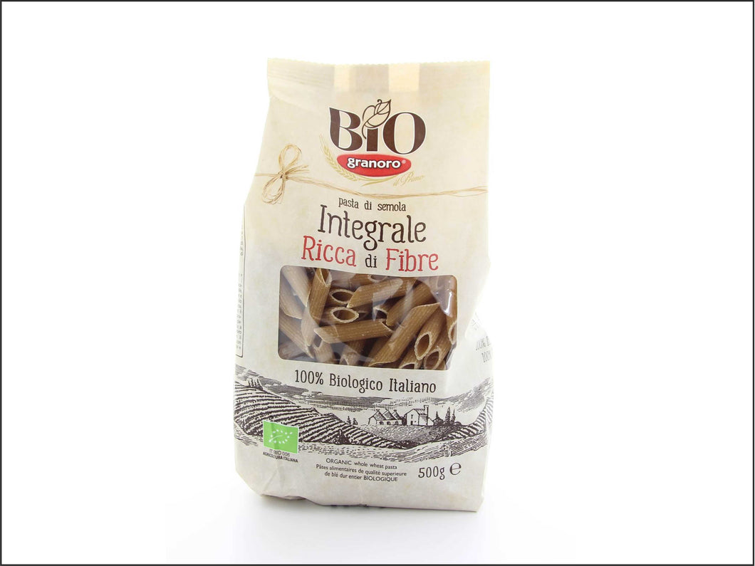 E68 - Mezze Penne Rigate Integrale - Pasta Bio 1 Pz 500 Gr