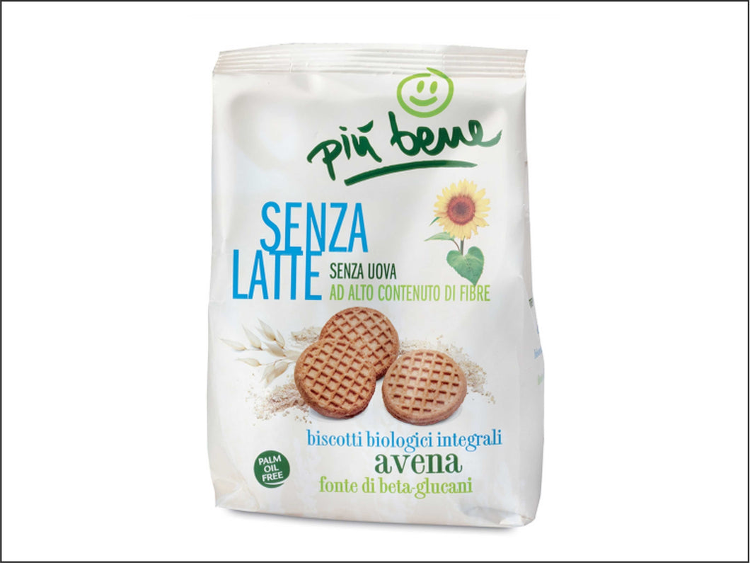 EA38 - Biscotti Integrali con Avena e Olio di Girasole Senza Latte Bio - 1 Pz - 300 Gr