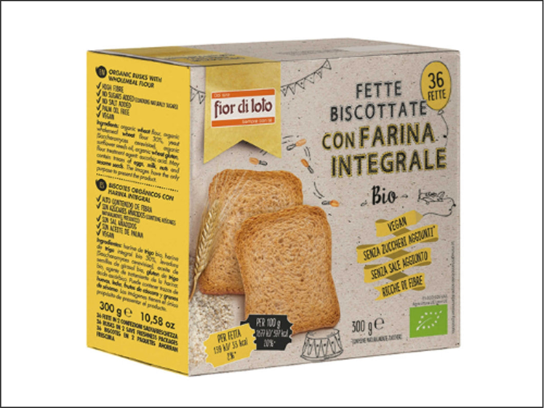 EC07 - Fette Biscottate Integrali di Frumento Bio - 1 Pz 300 Gr